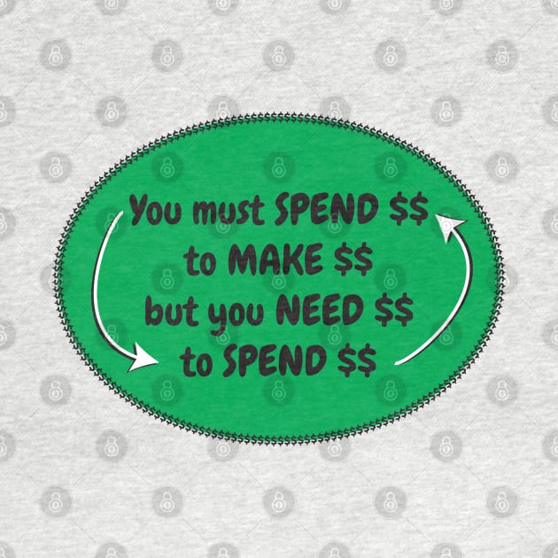 Spend Make Need Money by KEWDesign